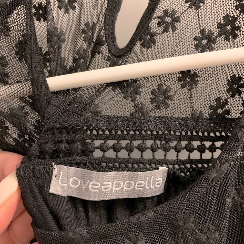 Lacey black tank top